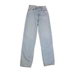 Madewell Baggy Straight Denim Jeans Size 24 Light Wash